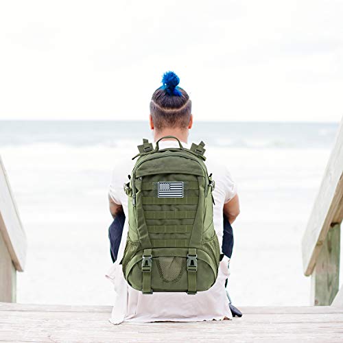 Jueachy Tactical Backpack For Men Hiking Day Pack Molle Backpack Military Rucksack Waterproof 30L Edc Bag With Usa Flag Patch #TOP5