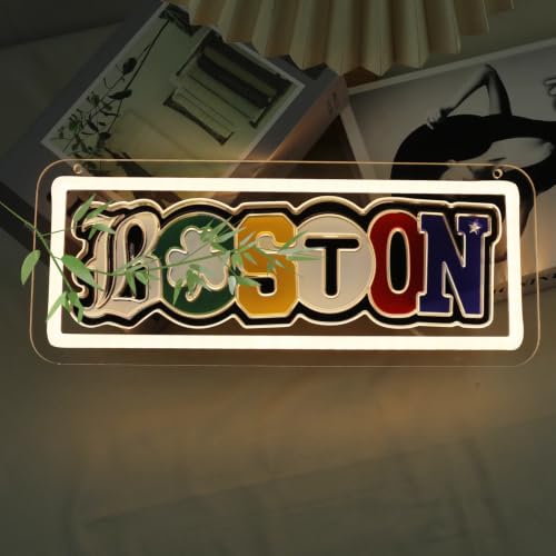 Image of Vintage Sports Themed Neon Sign Decor for Man Cave Game Room