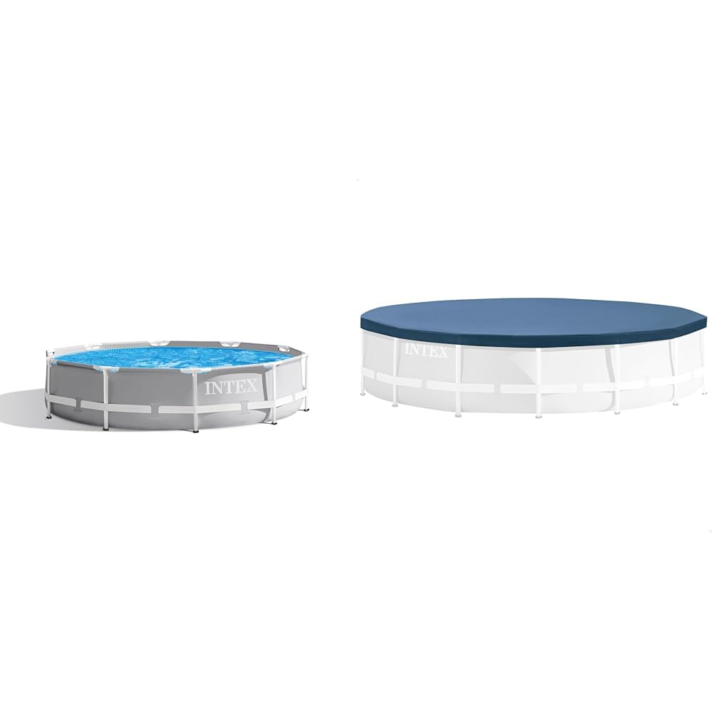 Intex Prism Frame Pool - Ronde Frame Baden - 305x76 cm 4485 l Grijs - Opzetzwembad - Pets Place