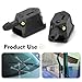 Fiknonk 2 PCS Windshield Washer Nozzles, 4-Way 360 Degree Uniform Spray, Easy to Install Front Windshield Wiper Nozzle, Universal for Most Cars, Trucks, SUVs (Black)