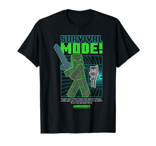 Minecraft Survival Mode Player Sword Adventure Gear T-Shirt