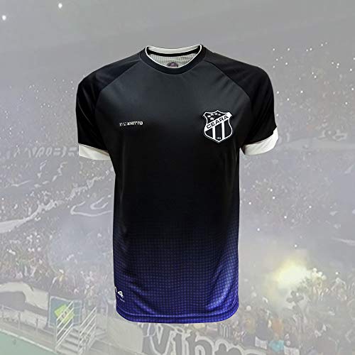 Camisa Masculina Licenciada Design Exclusivo Preta Roxo Time Ceará Futebol Clube (P)