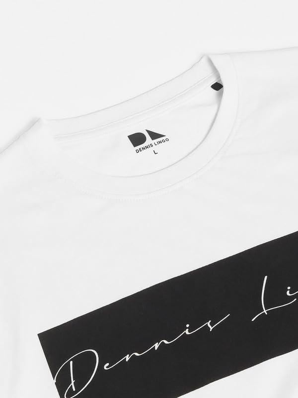 Image of Dennis Lingo Men's Cotton Graphic Print Crew Neck Regular Fit T-Shirts