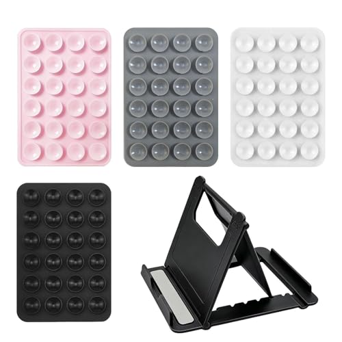4 Soportes Para Ventosas Para Teléfonos Móviles Y 1 Soporte Para Teléfonos Móviles, Universales Para Múltiples Modelos, Estables Y Antideslizantes, Adecuados Para Selfies Y Tomas De Video.