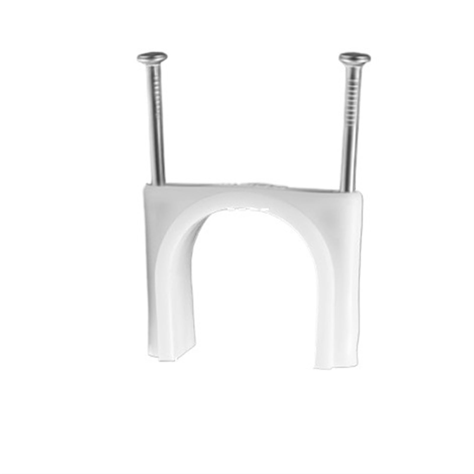 Clip a Muro per Cavi Doppio Chiodo Rotondo Cavo Pinze 30/32/35/40/50mm Gestione Cavo Elettrico Tie Holder Cerchio Pianta Salire Parete Chiodo Nero(32mm)