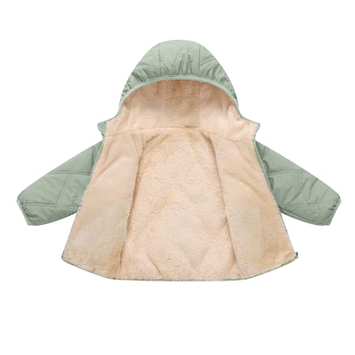 AMIYAN Toddler Winter Jackets Fleece Lined Coat Boys Warm Hooded Coat Girls Zipper Outerwear for Kids 1-6 Years3