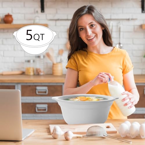 Tazón Cerámico Multiusos 5 QT Blanco Redondo miniatura 5