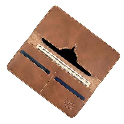 Hide & Drink, Cell Phone Wallet Handmade from Full Grain Leather (Single Malt Mahogany) by Hide & Drink - Used condition - Image 4