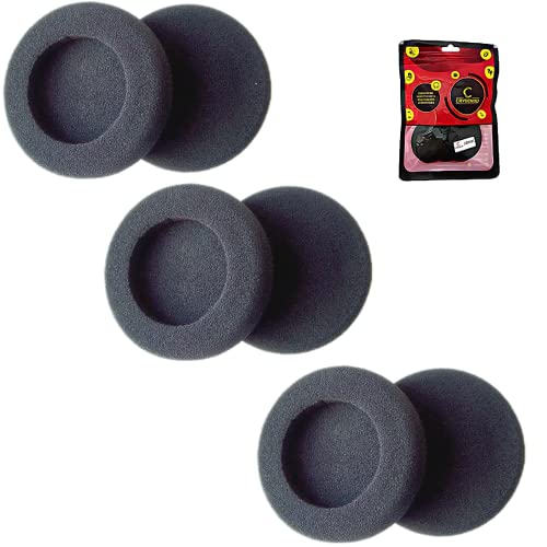 Crysendo Ear Muffs Headphone Cushion (50mm / 5cm) 6Pcs 10mm Thick Replacement Earpads for Headphone Sponge Cover | High-Density Foam Ear Cushion for Headphones for Enhanced Comfort and Long Life