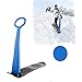 ZLZNX Slittino da Neve, Monopattino da Sci per Bambini e Adulti, per Sport all'Aria Aperta, Pieghevole, con Manubrio Alto per l'uso su Neve, Erba, Sabbia, Discesa,Blu