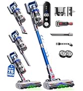 XenonLab Cordless Vacuum Cleaner, 75Mins/55KPa/650W Self-Standing Stick Vacuum Cleaners for Home,...