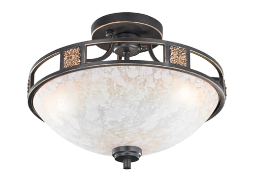 Trio Leuchten LED Deckenleuchte Quinta 608100324, Metall rostfarbig, Glas champagnerfarbig, exkl. 3x E27 Trio Leuchten LED Deckenleuchte Quinta 608100324, Metall rostfarbig, Glas champagnerfarbig, exkl. 3x E27