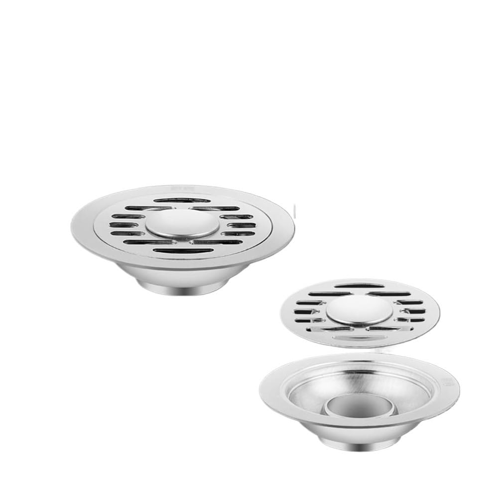 Jobaojiang B Cover Shower Floor Drain Ackflow Preventer Square Sink Strainer Stainless Steel Dectable Drain Filter(B)