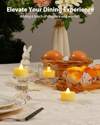 Image of TEKCOOL 6 Pcs Flameless & Smokeless Decorative Acrylic led TeaLight Candle for Gifting, Festival, Deepavali, Diwali Decoration, Home Decor, Navratri, Anniversary, Birthday Candles'