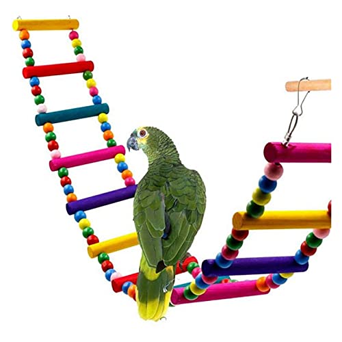 Vogelspeelgoed 10 stks/set vogel kooi speelgoed voor papegaaien betrouwbare kauwbare swing opknoping kauwenbeet brug… - Afbeelding 4