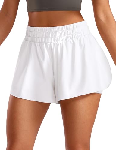 CRZ YOGA 2 in 1 Flowy Running Shorts for...