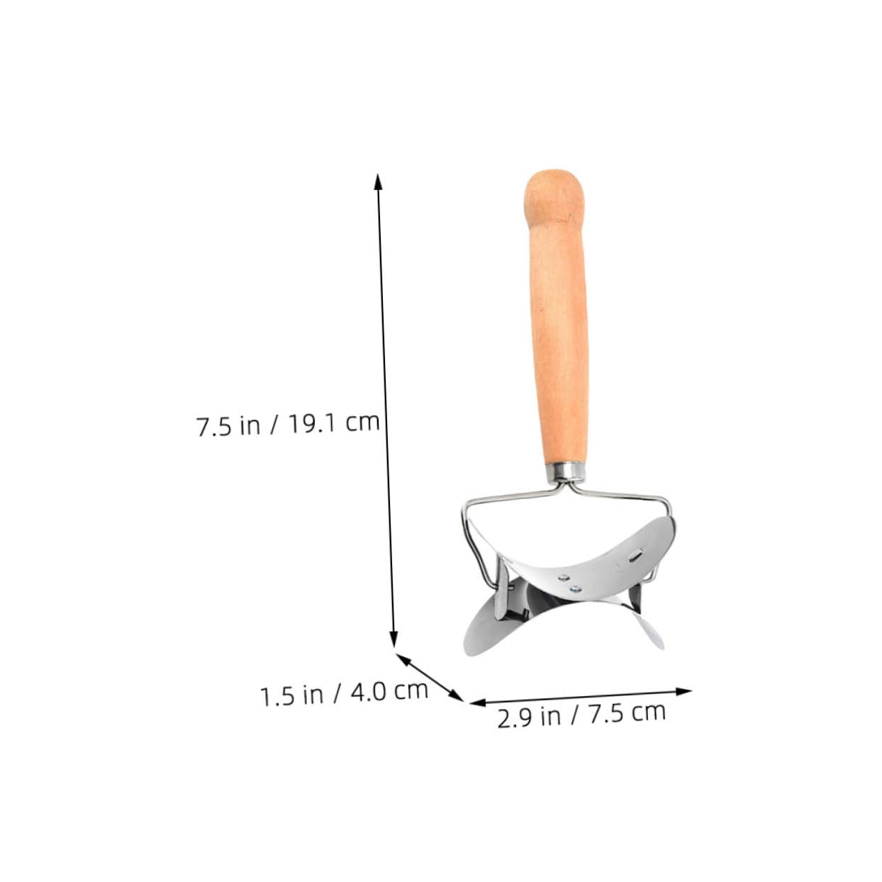 Ciieeo 2pc Stainless Steel Dumpling Wrapper Molds Easy to Use Dough Cutting Tool for Biscuits Pies