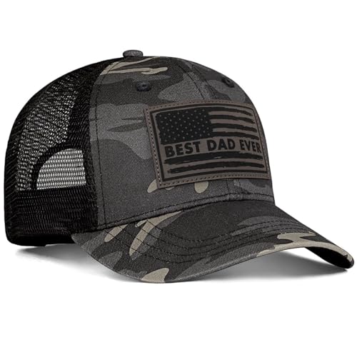 Image of Papa Dad Trucker Hat - Adjustable Men's Snapback Hats for Dad Grandpa, Fathers Day Birthday Gifts from Daughter Son
