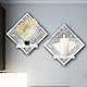 ZOLAPI Kristall-Crush-Diamant-Kerzenhalter im 2er-Set, Diamant, Silber, verspiegelte Kerzenleuchter, Wanddekorationen für Wohnzimmer, Esszimmer und Schlafzimmer