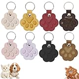8 Stück Schlüsselanhänger Für Tierhaare, Leder Tierhaar Erinnerung Schlüsselanhänger Pfotenabdruck-Desig Tierhaar Erinnerung Anhänger Niedlich Aufbewahrungsbox Für Tierhaare Haustierhaare Sammeln