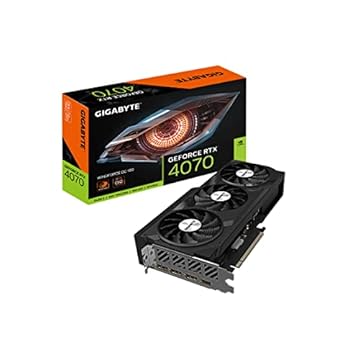 GIGABYTE Placa de vídeo GeForce RTX 4070 WINDFORCE OC 12G, 3 ventoinhas WINDFORCE, 12 GB 192 bits GDDR6X, placa de vídeo GV-N4070WF3OC-12GD
