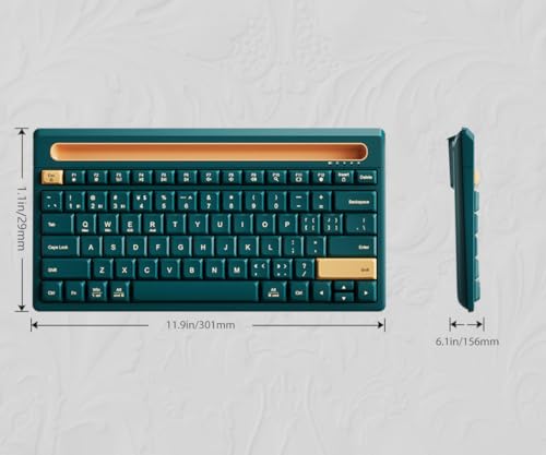 Tishled K150B-DG Bluetooth Keyboard With Integrated Stand For Ipad & Iphone, 75% Compact Silent 79 Keys, 2 Aaa Batteries, Smart Auto-Sleep, For Mult-Device, Laptop, Tablet thumb #6