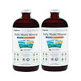 LIQUIDHEALTH 32 Oz Daily Multi Mineral, Highly Absorbable Trace Mineral Supplement with Fulvic Acid, Plant-Based Ionic Minerals, Ocean Sea Minerals for Energy & Relaxation (2 Pack)