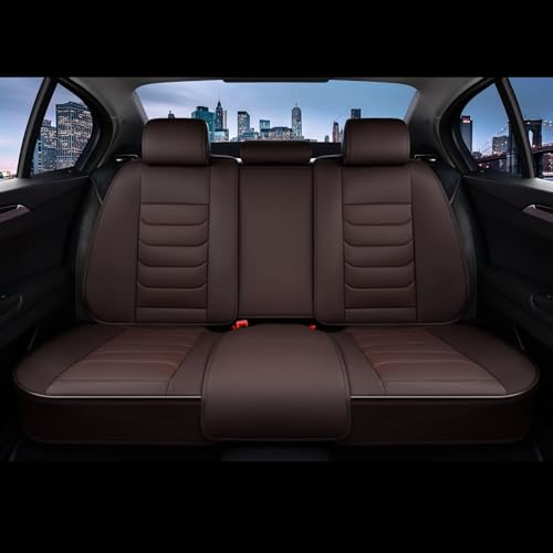 Image of FLORICH Seat Covers Full Set, Leather Seat Cover, Front and Rear Seat Covers 5 Seats, Waterproof Car Seat Cushion Protector Accessories for Sedan SUV Pick-up Truck(Coffee, Full Set)