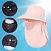 Aosekaa Sun Hat with Face Covering Breathable Sun Protection Lightweight Visor Men Women for Gardening Outdoor Camping Hiking, Pink