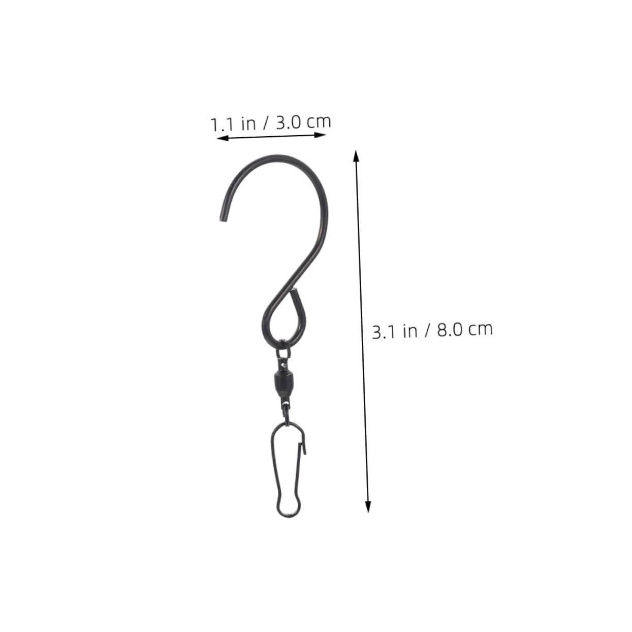Kisangel 4PCS Heavy Duty Rotating Swivel Hooks Stainless Steel Clips for Outdoor Use for Hanging Bird Feeders Wind Spinners Lanterns and Garden Decorations