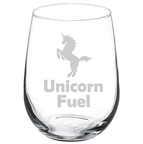 Wine Glass Goblet Funny Unicorn Fuel (17 Oz Stemless) #TOP10