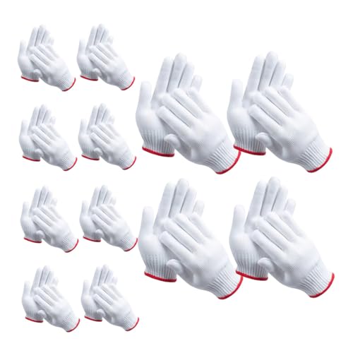 Guantes de trabajo antideslizantes LIFKOME de nailon 500D y algodón con borde rojo