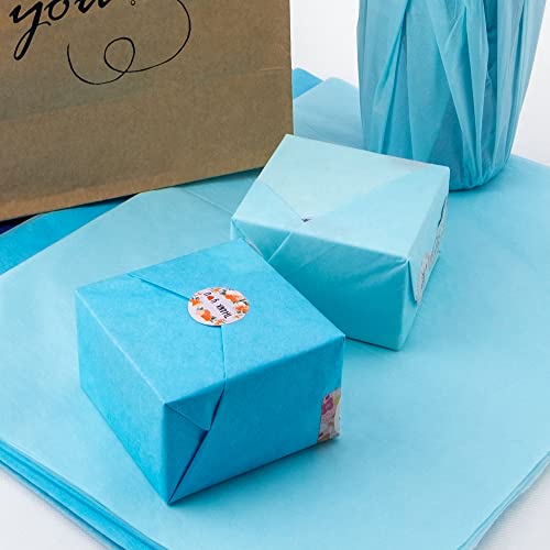Image of MR FIVE 60 Sheets Gift Tissue Paper Bulk, 20 inch x 14 inch, Blue Tissue for Gift Bags, Wrapping Paper for Easter, Halloween, Birthday, Wedding, Baby Shower, Christmas, 3 Colors (Blue)