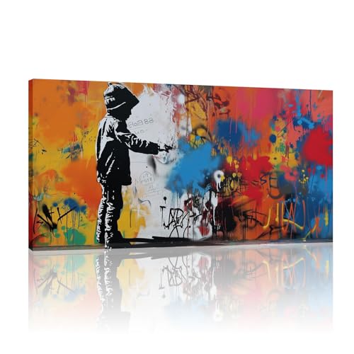 Boy room wall art Banksy pour transformer les murs d'une chambre d'ado avec style urbain