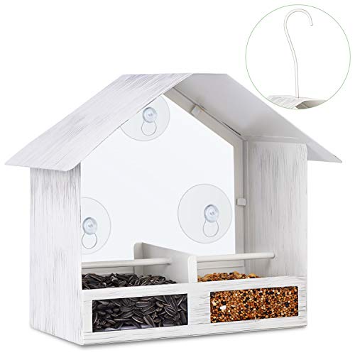 BOLITE 18020 Bird Feeder 2-Way Feeders Window Bird Feeder with Strong Suction Cups
