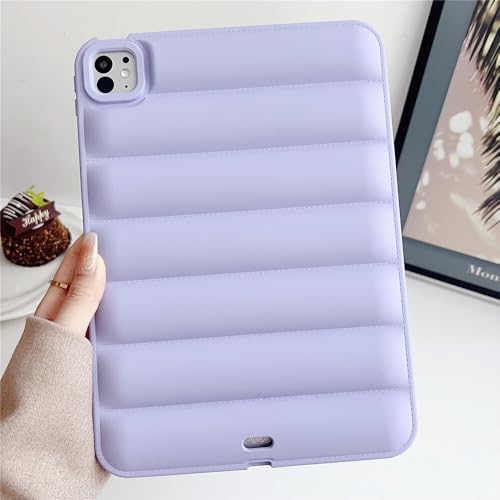 ジェネリックケース iPad 第10世代 10.9 2022年用 (カラー:パープル) 耐衝撃 ソフトシリコン ハードバックケースカバー