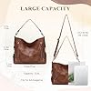Kasgo Sac à Main Femme, Grand Multi-poches Sac Fourre Tout Femme en Cuir PU Élégant Pratique Sac Portés Épaule Main Sac Cabas Dame avec Longue Bandoulière Amovible pour Travail Voyage Marron #1