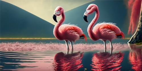 Peinture diamant 5D flamant animal pour se détendre avec un kit de mosaïque complet et créatif