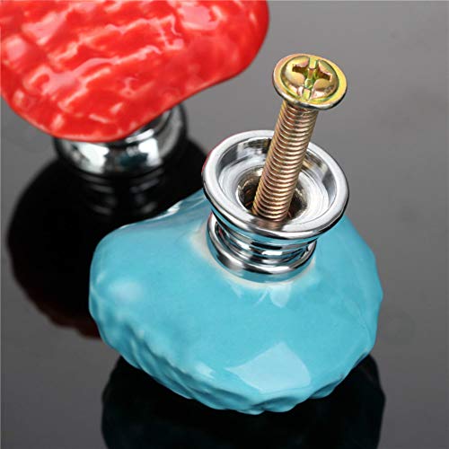 Joyindecor Ceramic Seashell Nautical Drawer Pulls Handles for Kitchen Cabinet Dresser Cupboard Wardrobe, Beach/Ocean Theme Knobs Coastal Dreseer Knobs, Pack of 6 (Blue) - Image 6