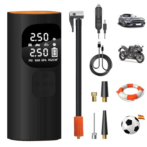 Junsun 150PSI Compresor Portátil 10000mAh, Inflador para Coche
