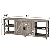 Amerlife 4-Piece Living Room Table Set - Includes TV Stand, Coffee Table, & Two End Tables for Farmhouse - Grey Wash - Image 3