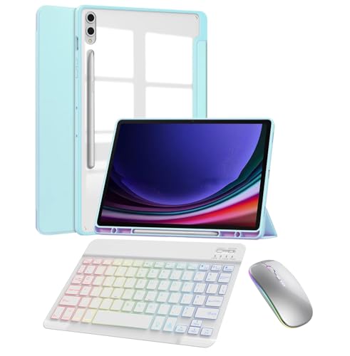 Étui clavier pour Samsung Galaxy Tab S9 FE avec angles multiples et veille automatique