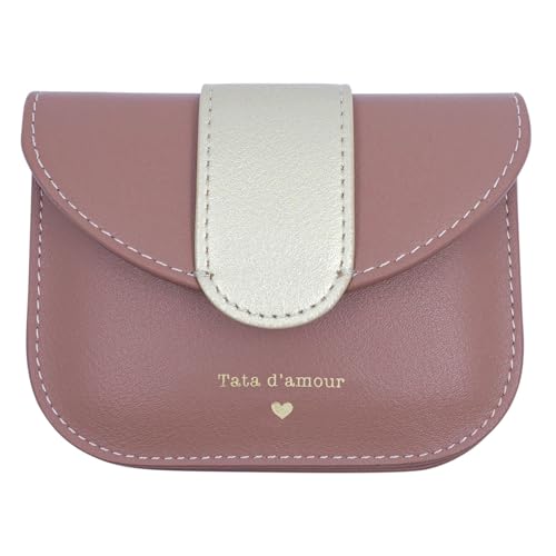Manahia Porte Monnaie Femme - Tata d'amour - Cadeau Tata - Cadeau Tata Anniversaire - Annonce Grossesse Tata - Cadeau Soeur - Portefeuille Femme