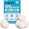 Smart Sheep Wool Dryer Balls – 6-Pack – XL Premium Natural Fabric Softener Award-Winning – Wool Balls Replaces Dryer Sheets – Wool Balls for Dryer – Laundry Balls for Dryer