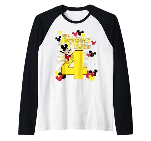 T-shirt Mickey Disney 4 ans garçon look baseball raglan pour enfant
