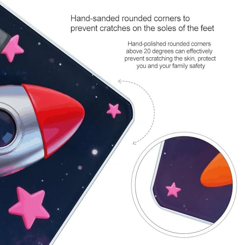 Báscula digital para baño Star Rocket con pantalla LCD miniatura 4