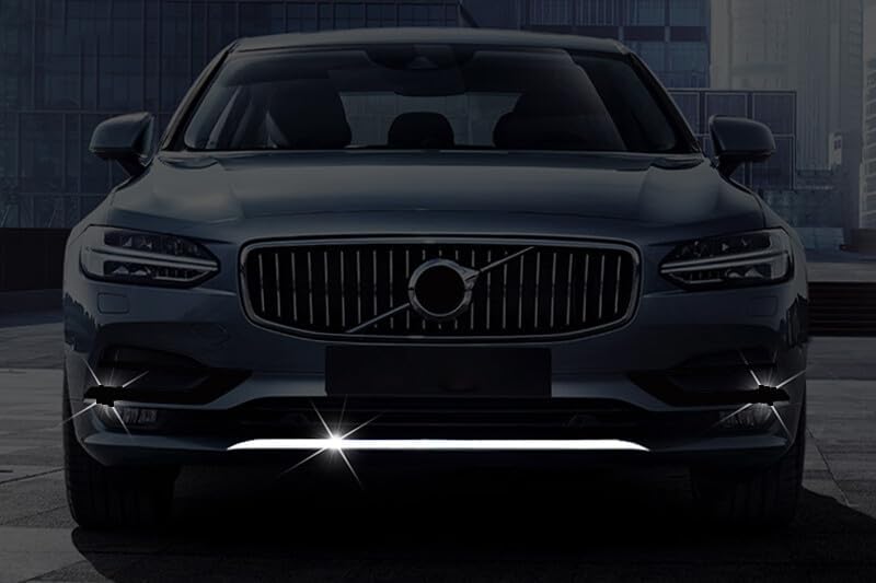for Volvo S90 2017-2019 Front Bumper Lid Molding Cover Trim Stainless Steel Car Accessories 1pc