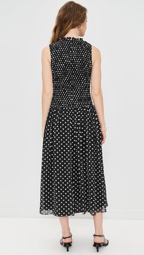 endless rose Women's Smocked Drop Waist Polka Dot Maxi Dress3