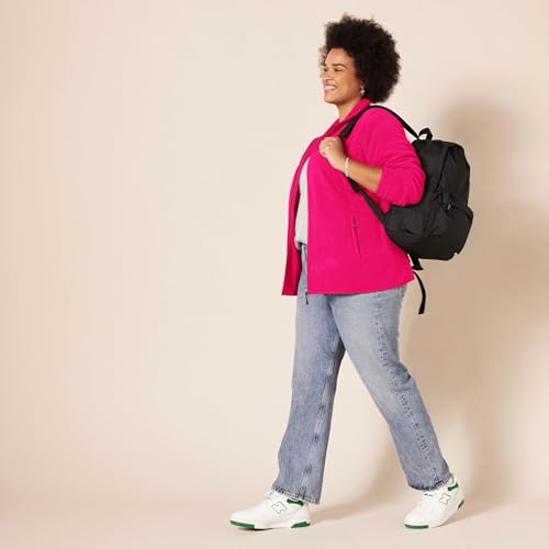 Amazon Essentials Damen-Fleecejacke, Klassische Passform, Durchgehender Reißverschluss, weich, Polar, Größe L