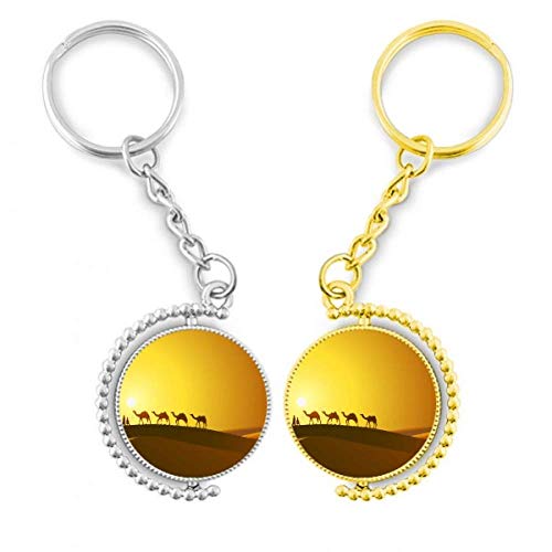 Porte-clés Route de la Soie motif chameau et désert, une idée cadeau originale et symbolique